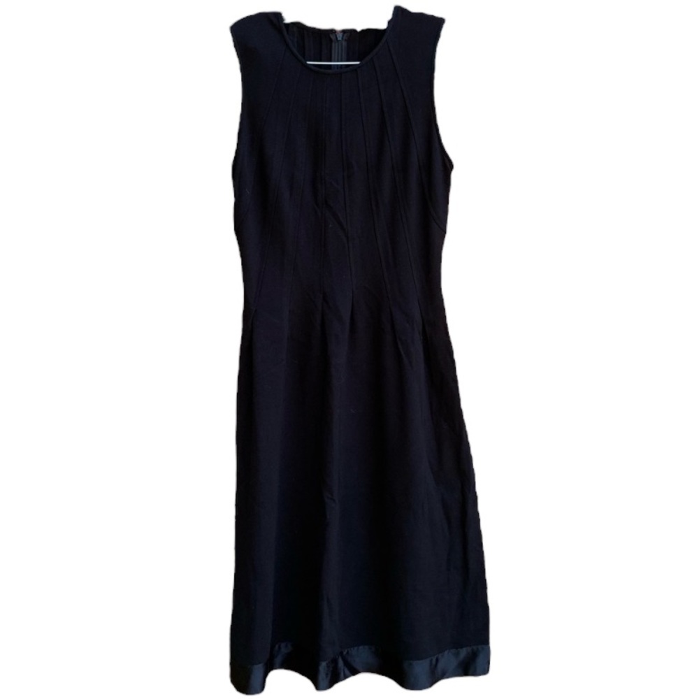 Calvin Klein Black Pleated A Line Dress